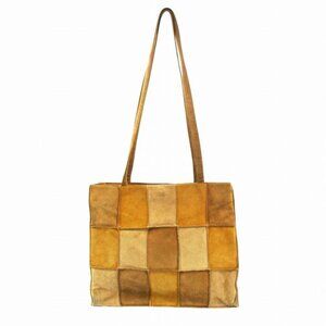 Chanel Chocolate Suede Patchwork Tote Beige